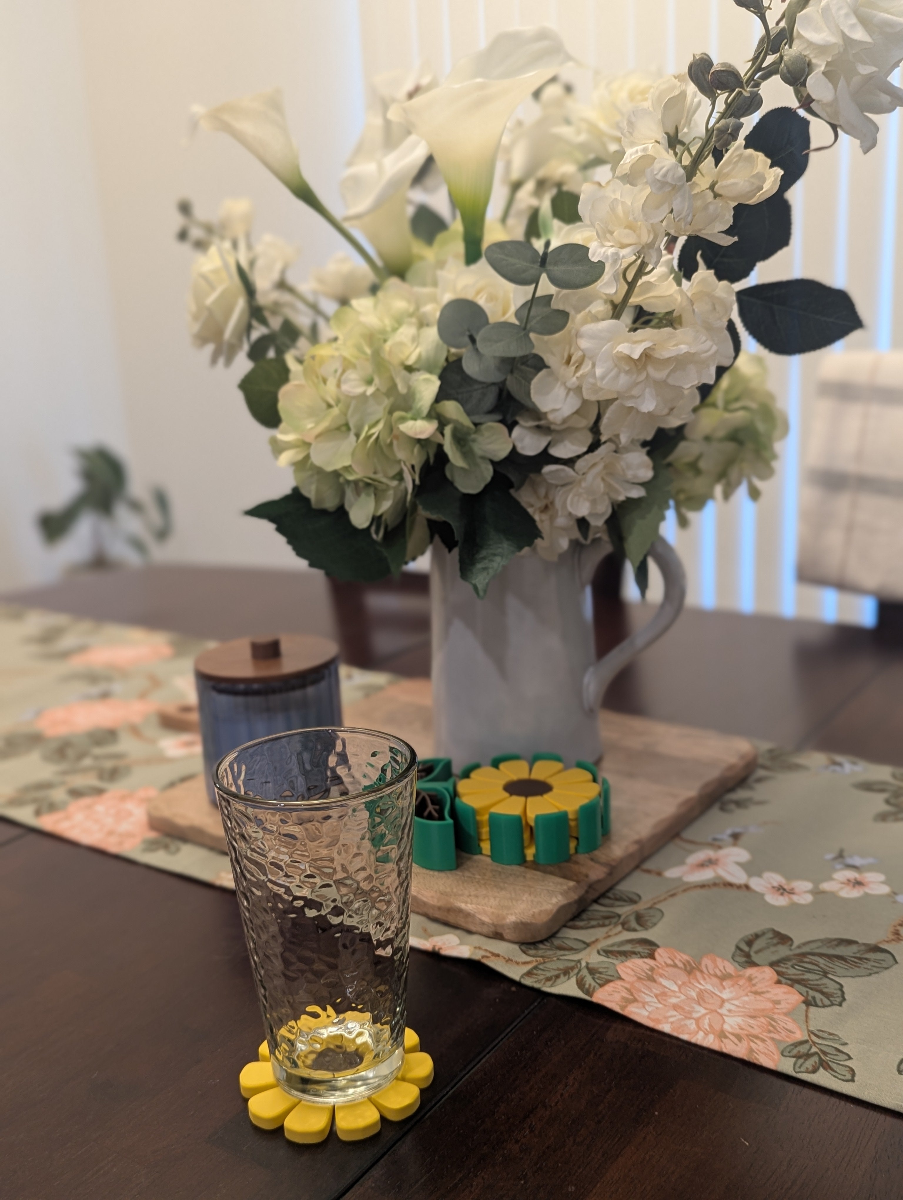 Sun Flower Coaster Holder Set